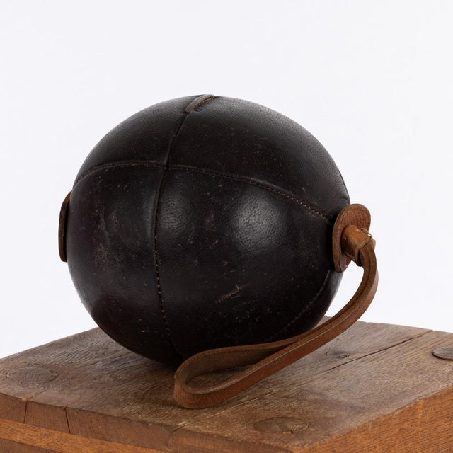 Vintage Leather Bat, 1930s For Sale - Image 3 of 4