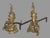 Metal Pair of Antique French Rococo Baroque Style Gilt Metal Fireplace Andirons Chenets For Sale - Image 7 of 7