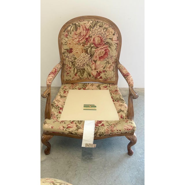 1990s Michael Thomas French Country Bergère Chair For Sale - Image 9 of 11