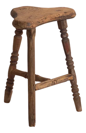 Oriental Elm Stool, 1920s