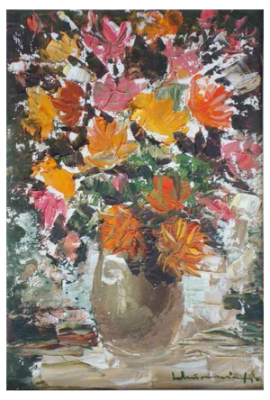 Laimdots Murnieks, Flowers, 1985, Oil on Board