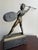 Early 20th century bronze sculpture of a spear throwing Roman or Greek soldier by A. Zierhut (sometimes known as Kierhut)....