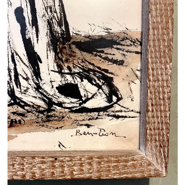 Expressionism Ben-Zion Weinman, Abstract Expressionist Rabbi Watercolor Painting Jewish American Modernist WPA, c.1950's For Sale - Image 3 of 5