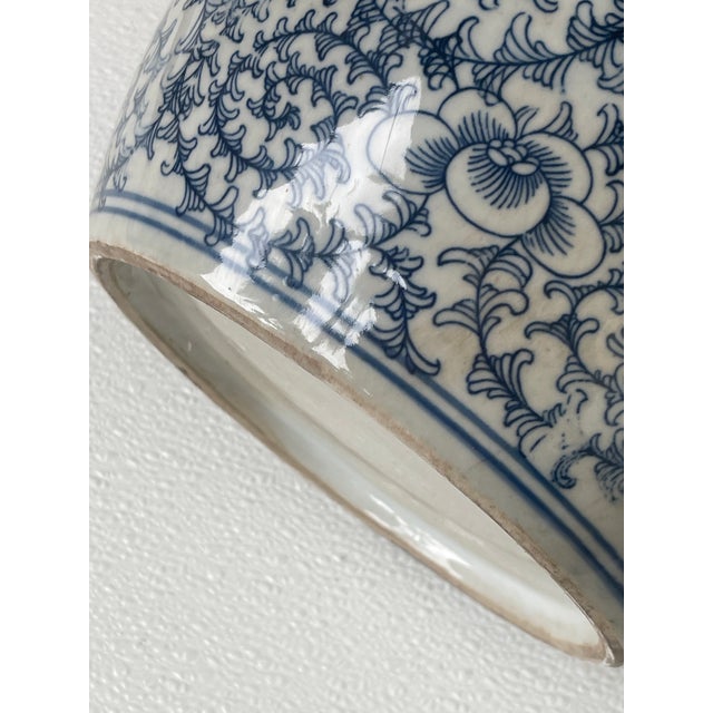 Chinese 1970s Blue/White 9" Ginger Jar w.lid For Sale - Image 3 of 5