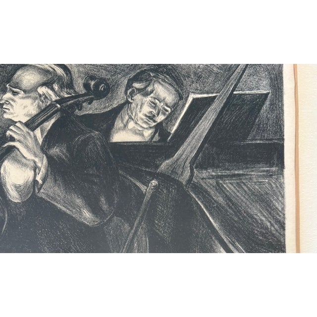 Vintage Framed Original Lithograph by Mervin Jules For Sale - Image 4 of 6