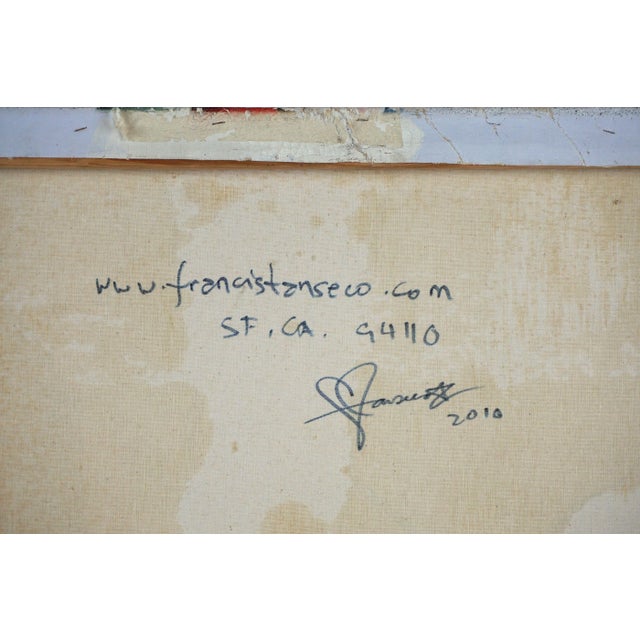 "Perfect Empire #11", Classical Roman Male Sculpture Figurative Study on Red by Francis Tanseco For Sale In Monterey, CA - Image 6 of 7