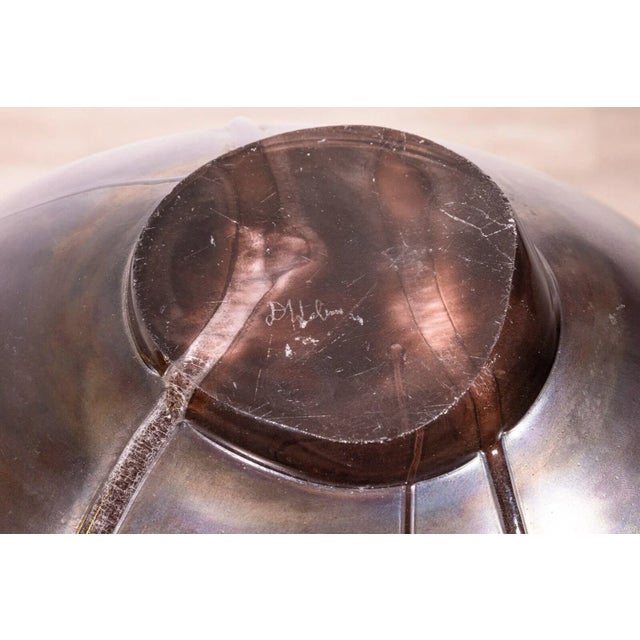 Brown Late 20th Century Contemporary Modern David Helm Hand Blown Glass Bowl For Sale - Image 8 of 8