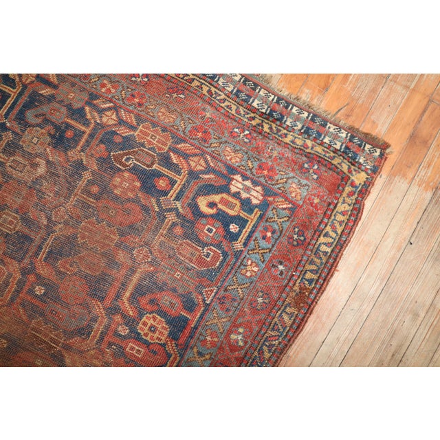 Zabihi Collection Worn Persian Rug For Sale - Image 10 of 12