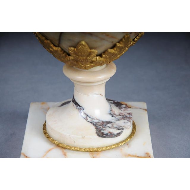French Ornate Rams Head Potpourri Vase in Marble with Bronze For Sale - Image 15 of 18