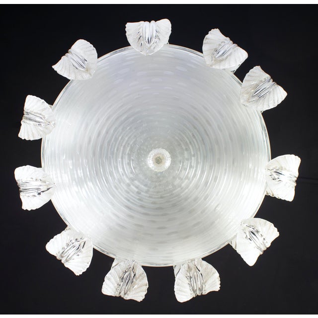 Art Deco Murano Glass Ceiling Light attributed to Tommaso Buzzi for Venini, 1940s For Sale - Image 10 of 14