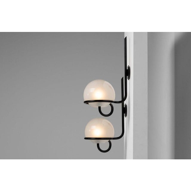 Glass and Metal Model 154 Wall Lamp by Sergio Asti for Arteluce, Italy, 1964 For Sale - Image 13 of 18