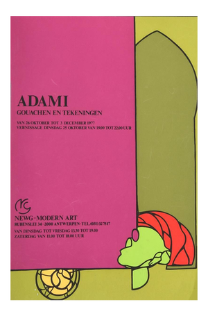 Valerio Adami, Valerio Adami Is A, Vintage Offset and Screen Print Poster, 1977