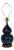 1960s Midnight Blue Double Gourd Vintage Ceramic Lamp For Sale