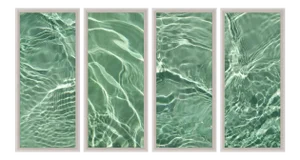 California Ripple, Framed Artwork - Set Of 4