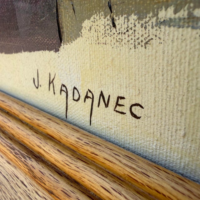 1960s Joseph Kadanec Oil Painting, "French Market Coffee Shop", 1960s For Sale - Image 5 of 10