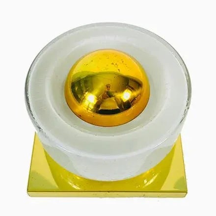 Brass and Bubble Glass Wall Lamps by Glashütte Limburg, 1980s, Set of 2 For Sale - Image 13 of 13