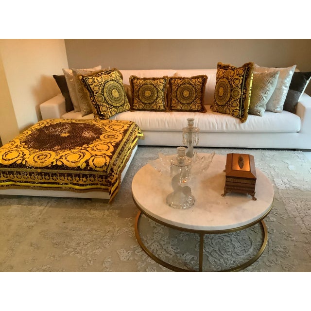 Atelier Versace Black Gold Baroque Fringe Velvet Pillows - Set of 4 For Sale - Image 9 of 12