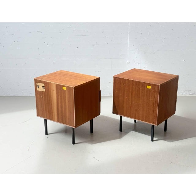Brown Vintage Bedside Tables by Günter Renkel, 1960s, Set of 2 For Sale - Image 8 of 15