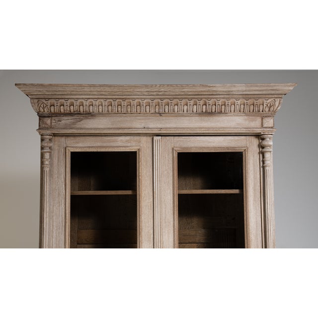 Carved Oak Vitrine Late 19th Century France For Sale - Image 10 of 17