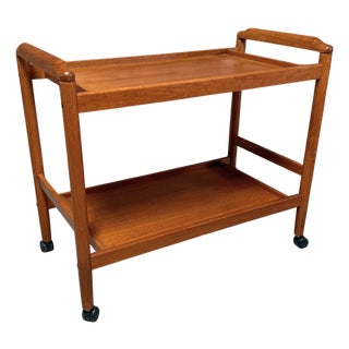 Danish Designer, Bar Cart, Teak, Denmark, 1960s For Sale