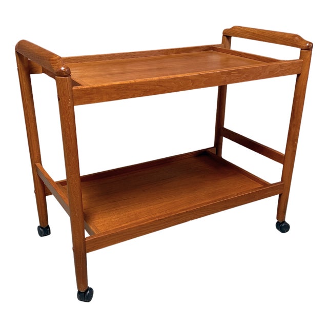 Danish Designer, Bar Cart, Teak, Denmark, 1960s For Sale