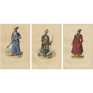Middle Eastern Cultural Figures, 1844, Paper, Set of 3 For Sale