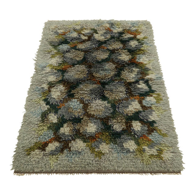 1960s Vintage Swedish Rug With Polychromatic Geometric Pattern | Rug & Kilim For Sale - Image 5 of 8