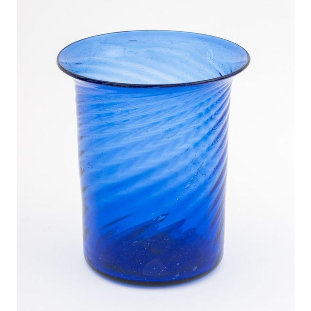 Glass Murano Cobalt Blue Art Glass Articles, 4 For Sale - Image 7 of 12