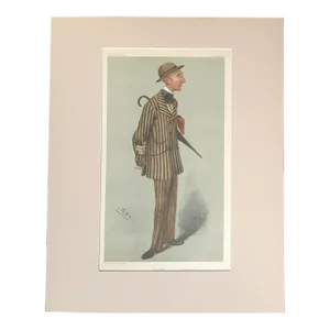 Antique Matted Vanity Fair Caricature by Spy "The Hatter", 1904