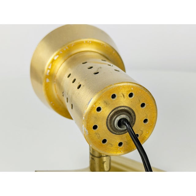 1960s Adjustable Gold Painted & Anodized Aluminum Spot Light, 1960s For Sale - Image 5 of 9