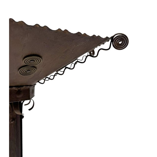 Art Deco Patinated Wrought Iron Floor Lamp, 1930s For Sale - Image 10 of 16