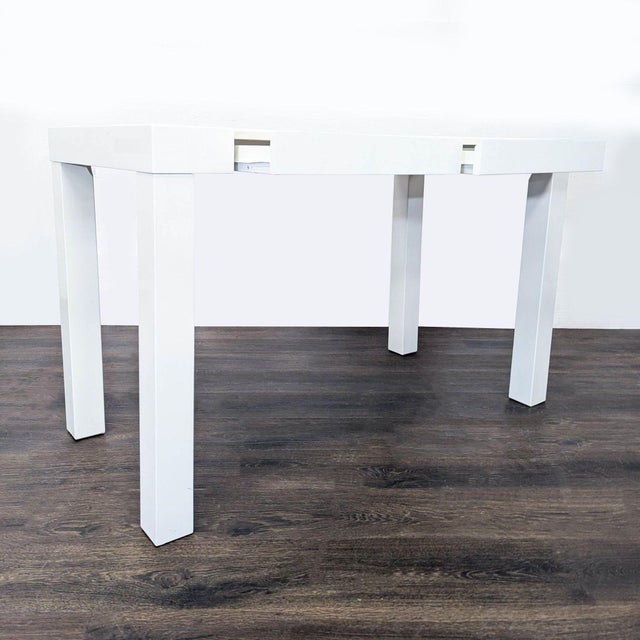 Modern West Elm White Modern Desk With Sleek Minimalist Design For Sale - Image 3 of 10