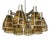 German Art Deco Chandelier in Yellow Glass and Metal, 1930s For Sale
