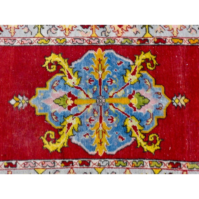 Turkish Mid-20th Century Turkish Oushak Rug For Sale - Image 3 of 9