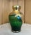 Antique Hand-Painted Bohemian Green Gold Moser Small Glass Vase Floral Motif For Sale In New York - Image 6 of 8