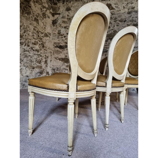 Vintage French Louis XVI Style Dining Chairs, 1920s, Set of 8 For Sale - Image 6 of 18