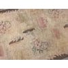 1950s Tan Camel Abstract Floral Vintage American Hooked Rug 2' X 18'3" Handknotted Wool Carpet For Sale - Image 10 of 10