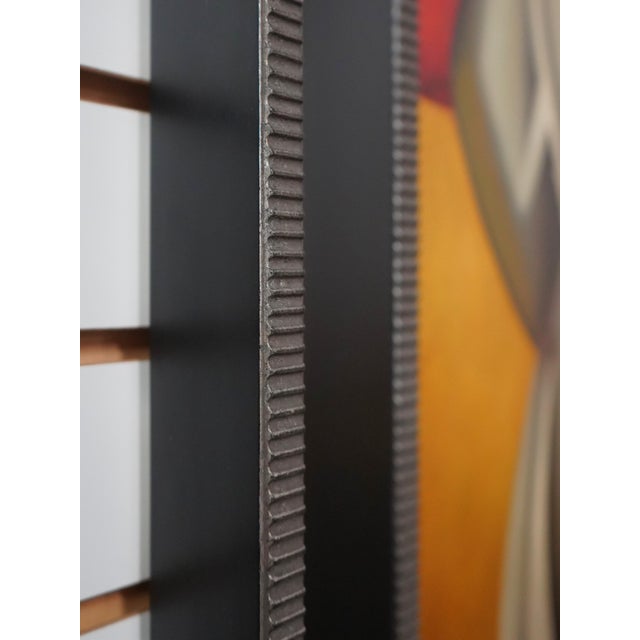 Black Zancisco Art Deco 3 Lady Oil Painting on Canvas For Sale - Image 8 of 12
