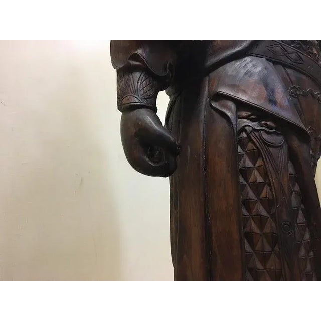 Wood Contemporary Carving of Qin Shi Huang, First Emperor of China For Sale - Image 7 of 10