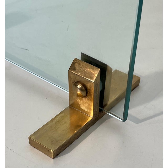 Design/One Glass and Brass Fireplace Tools For Sale - Image 9 of 12