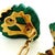 Vintage 1970s 18k Gold Carved Malachite Sculptural Clip-on Earrings, Pair For Sale - Image 14 of 15