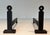 1950s 1950s Modernist Andirons in Steel and Wrought Iron - a Pair For Sale - Image 5 of 12