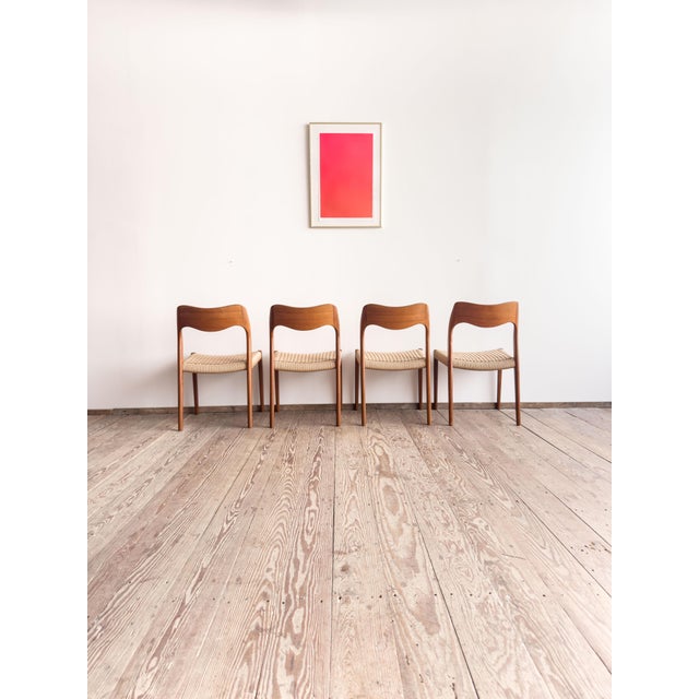 Wood Dining Room Chairs by Niels O. Møller, Set of 4 For Sale - Image 7 of 17