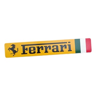 Vintage Ferrari Metal Sign Advertising 2026 Reproduction 1.3mm Heavy Steel Decor For Sale