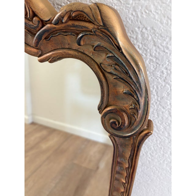 Vintage Rococo Style Large Wall Mirror For Sale - Image 4 of 11