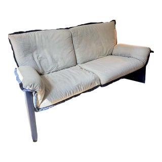 1980s Vico Magistretti for Cassina Palmaria Loveseat For Sale