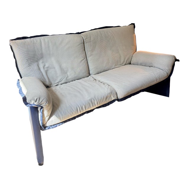 1980s Vico Magistretti for Cassina Palmaria Loveseat For Sale