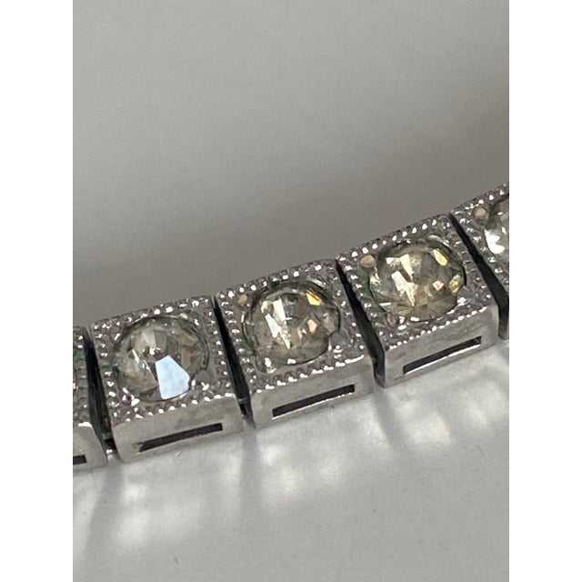 Dorsons Demi-Parure Set in Sterling Silver; Tennis Bracelet + Tennis Necklace For Sale - Image 17 of 17