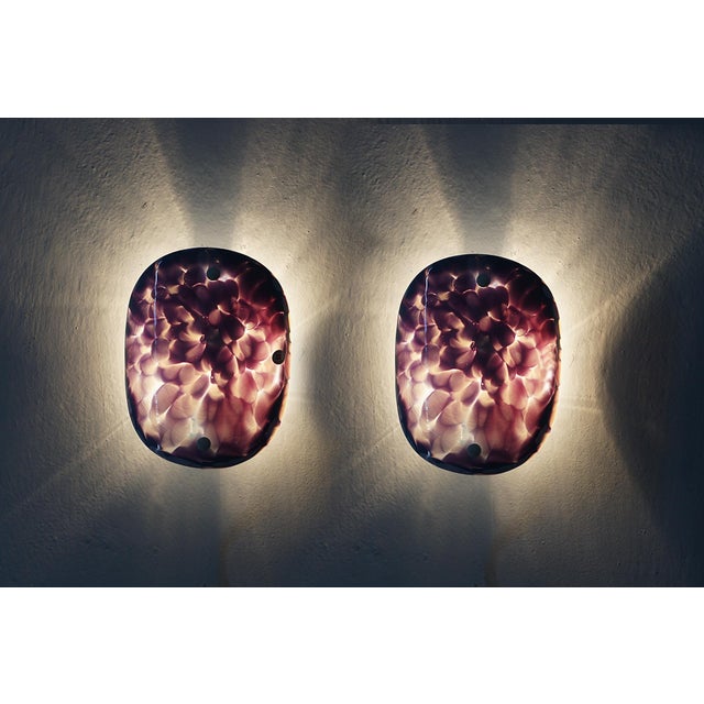 Scandinavian Glass Wall Lamps from El Light, Set of 2 For Sale - Image 5 of 6