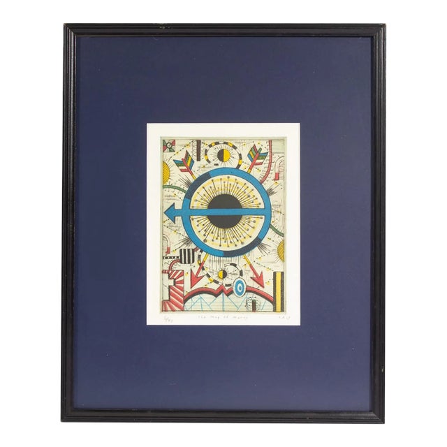 2012 “The Map of Mercy” Limited Edition Color Etching Signed by Tony Fitzpatrick For Sale